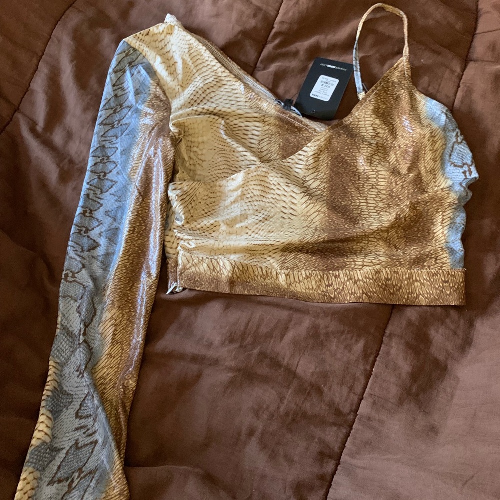 Snake skin crop top